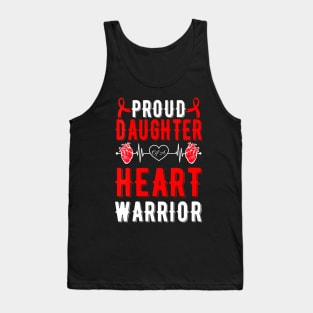 Womens Proud Daughter Of A Heart  CHD Awareness Tank Top